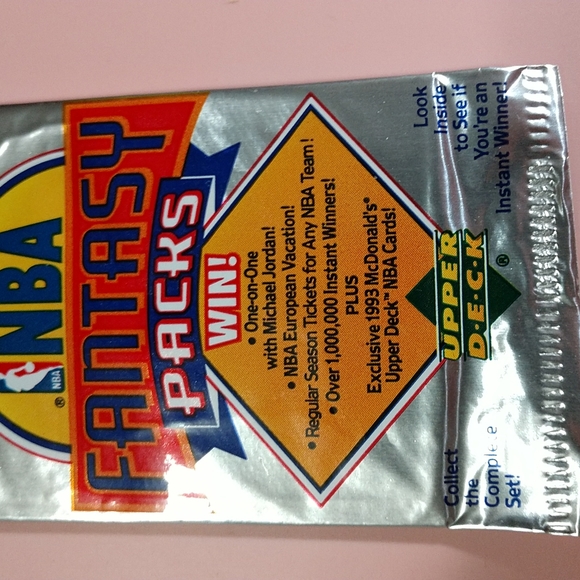 🛑🆕🏀McDonald's NBA Basketball Fantasy Foil Pack Sealed Pack 1992 - Picture 4 of 5